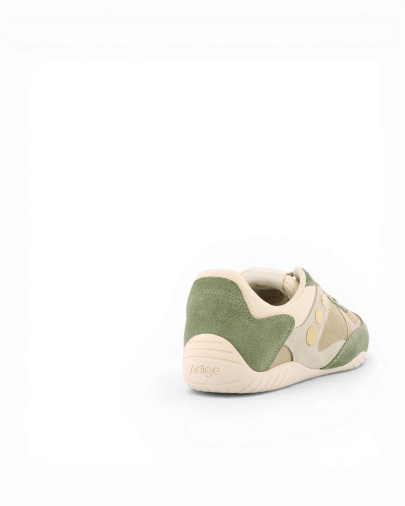 Basket basse femme verte et beige Dragon1