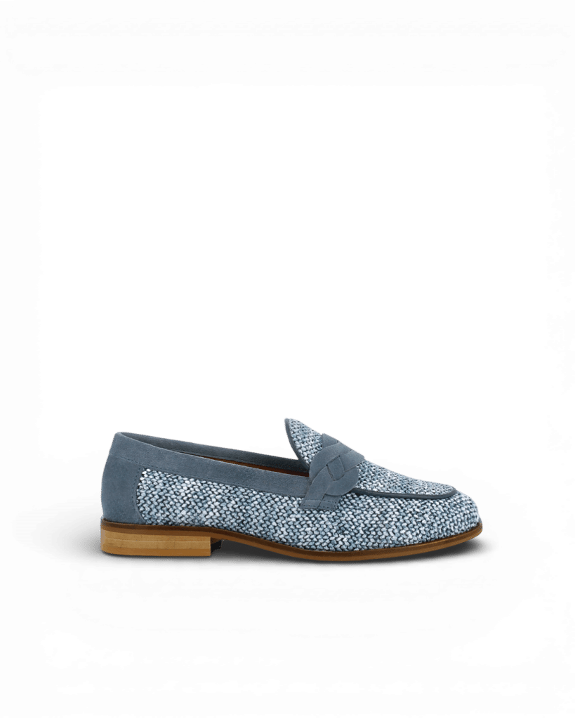mocassin bleu