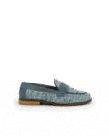 Mocassin bleu en raphia