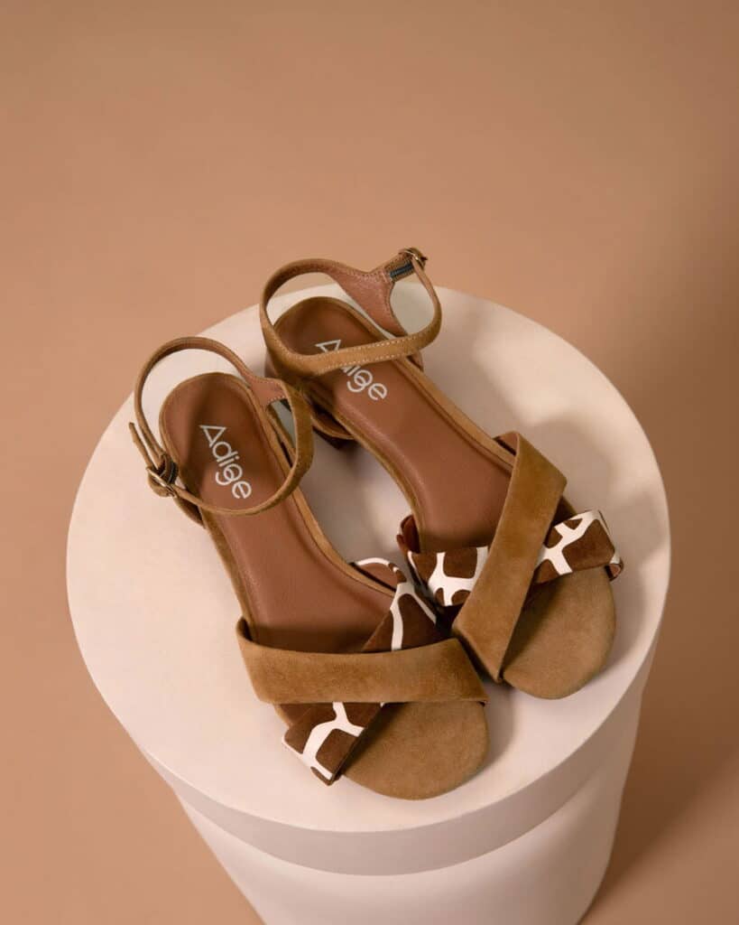 sandales femme à petit talon