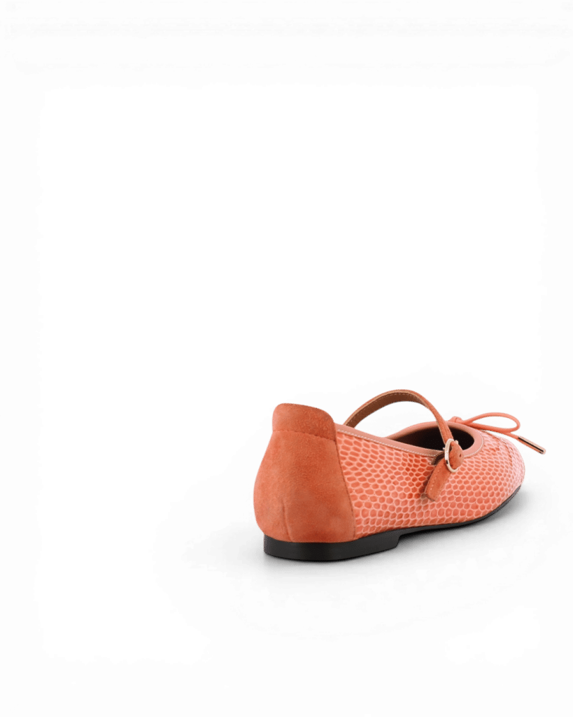 Ballerines a brides corail Helen