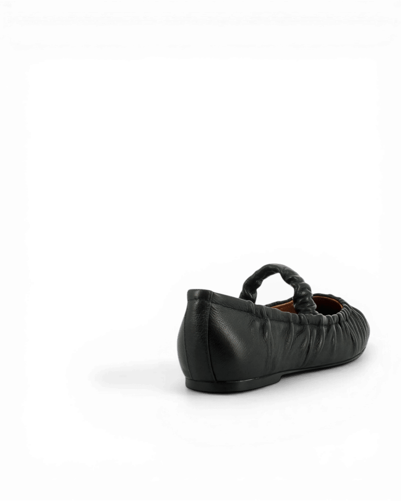 Ballerine en cuir noir Irma