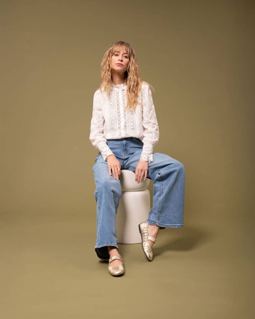 Ballerine dorée femme