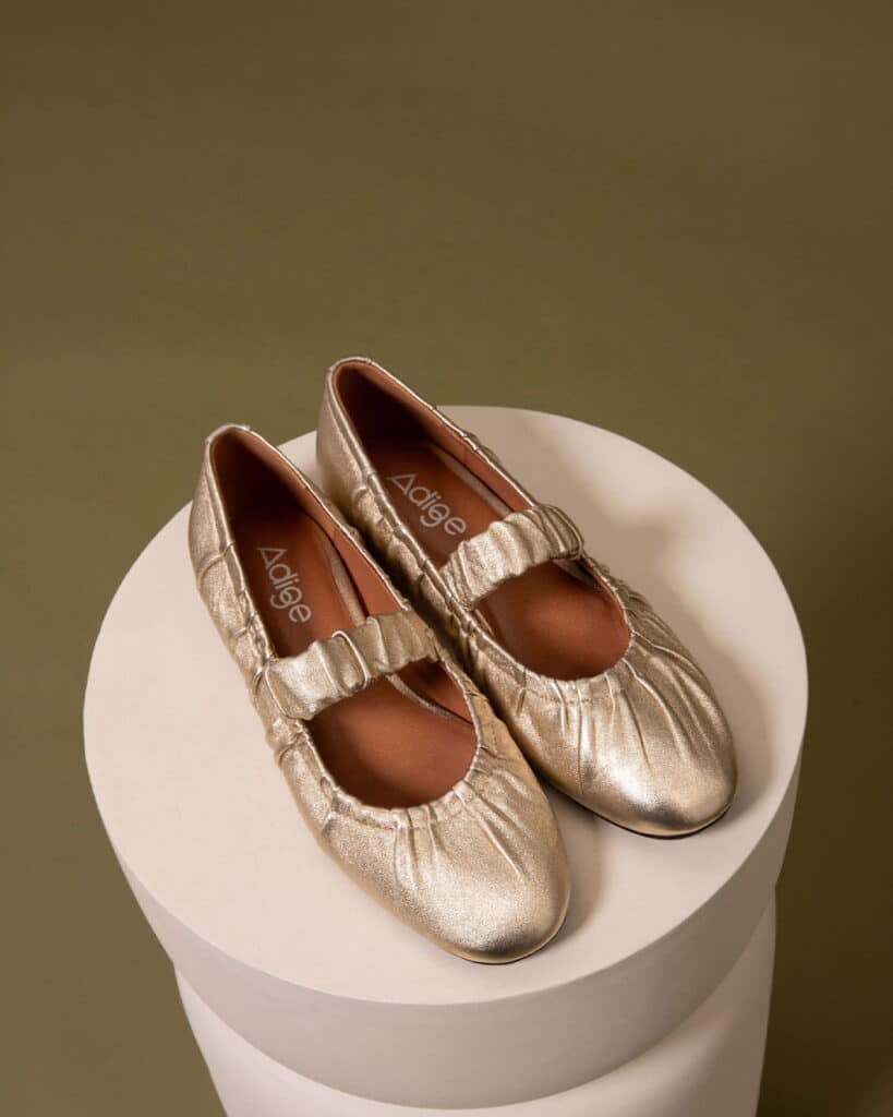 Ballerine dorée femme