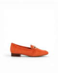 Mocassin daim femme corail Klo