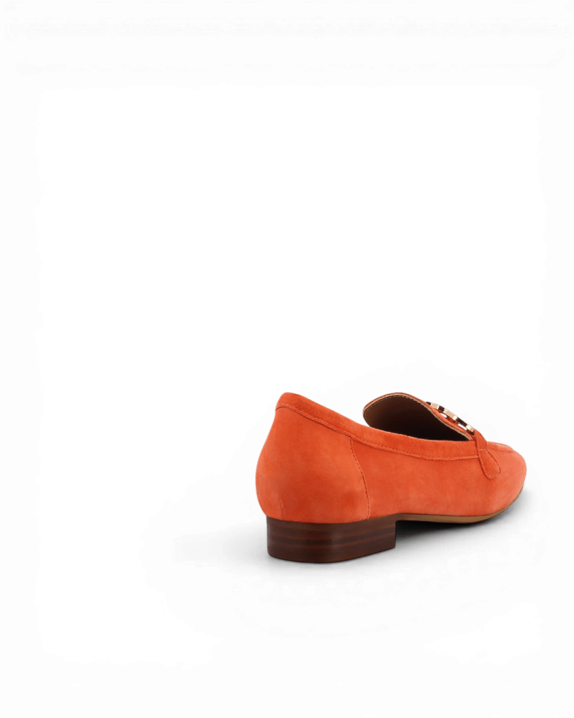 Mocassin daim femme corail Klo