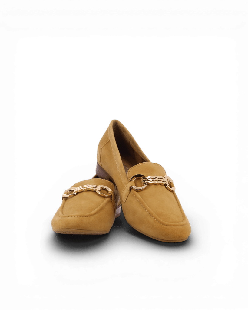 mocassins femme camel