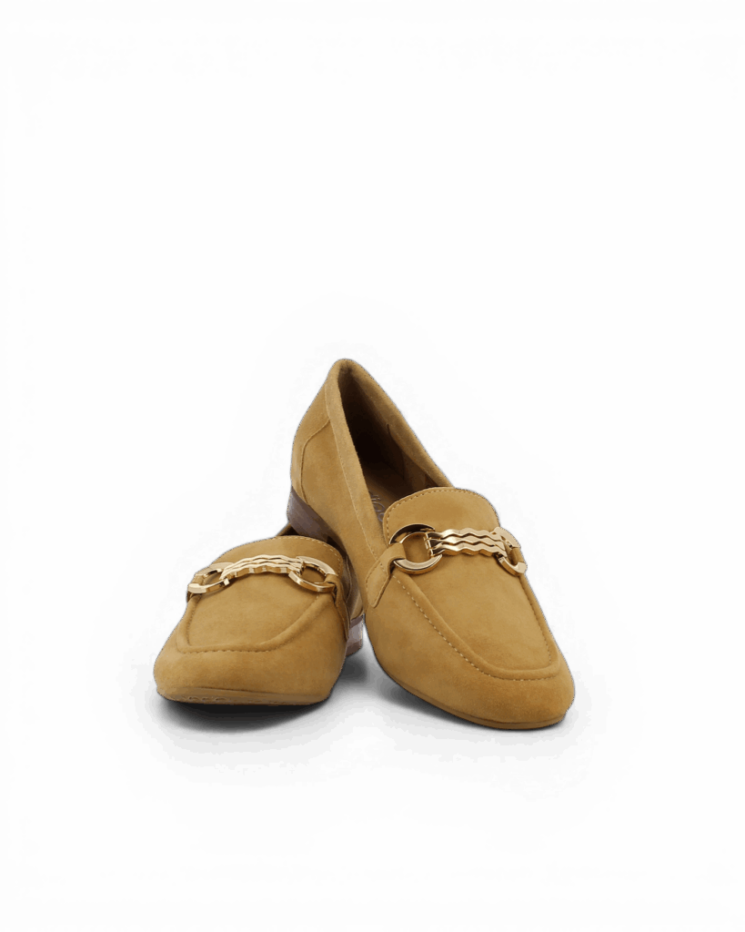 Mocassins femme beige