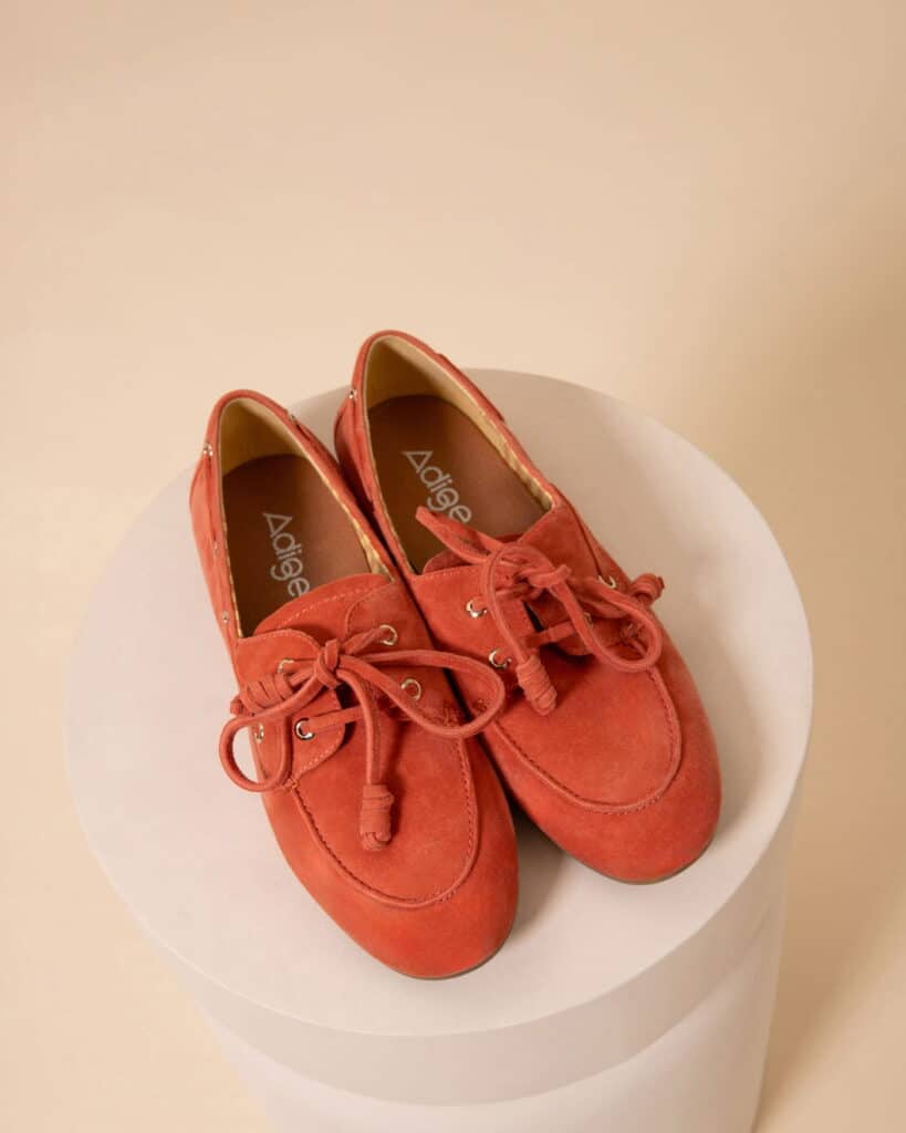 Mocassin bateau corail