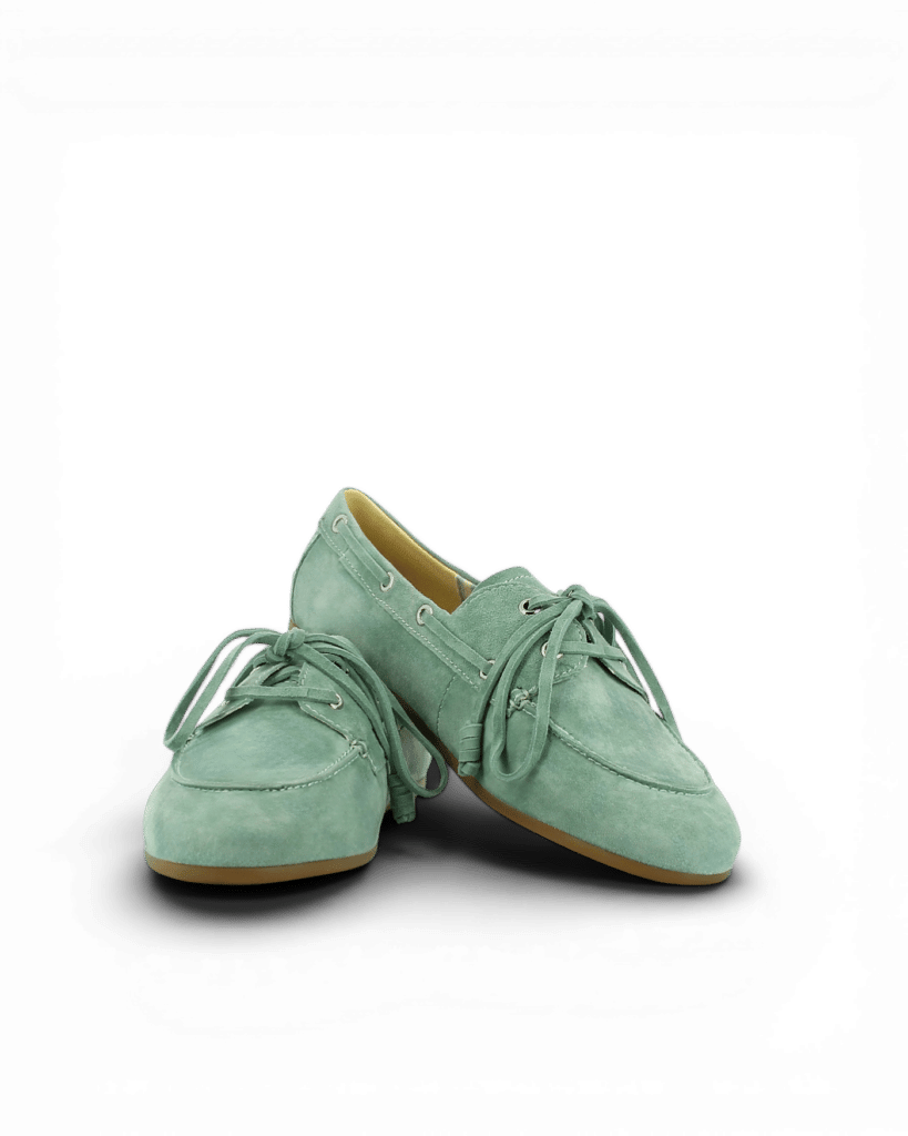 mocassins bateau menthe