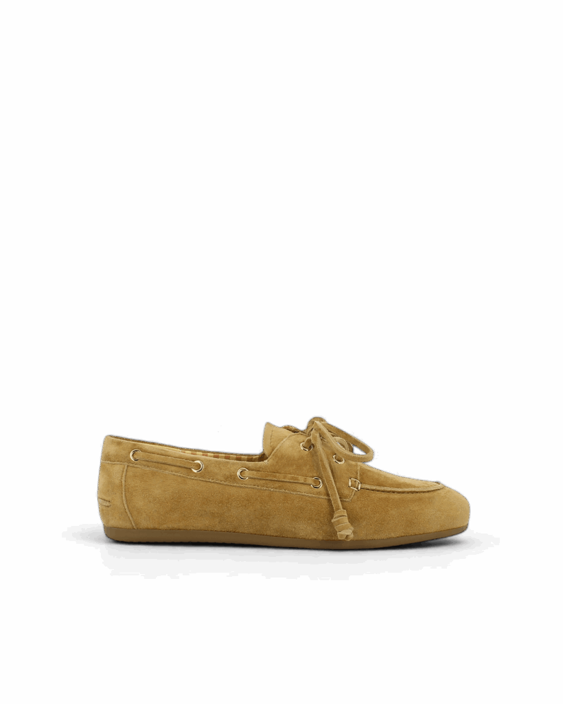 Mocassin femme bateau camel