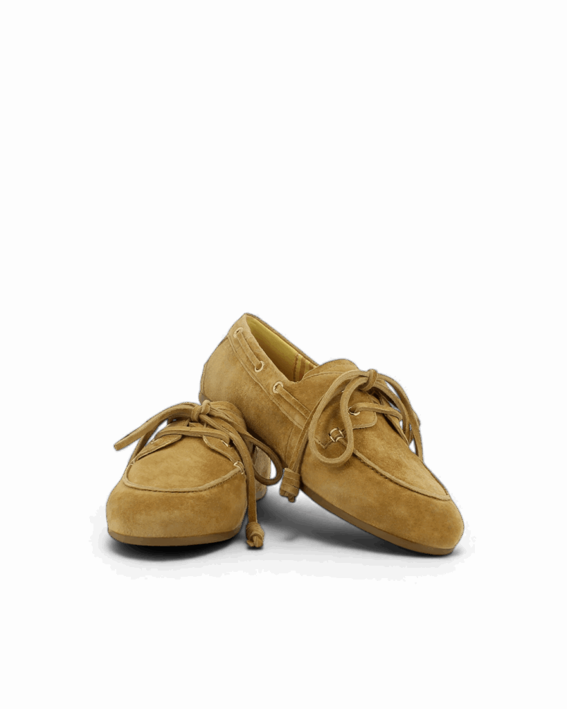 Mocassin femme bateau camel