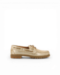 Mocassin bateau pour femme doré Nolo