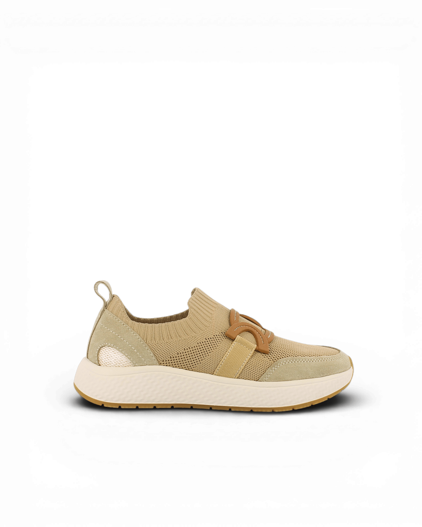 mocassin basket femme beige