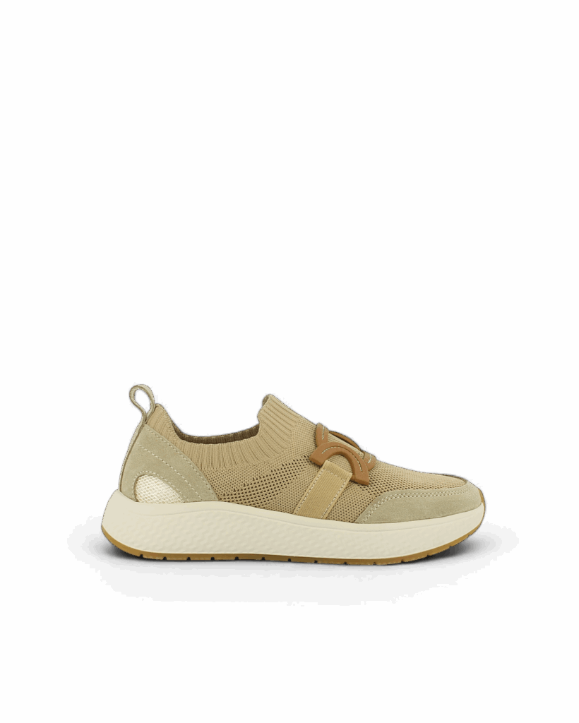 Mocassin basket femme beige