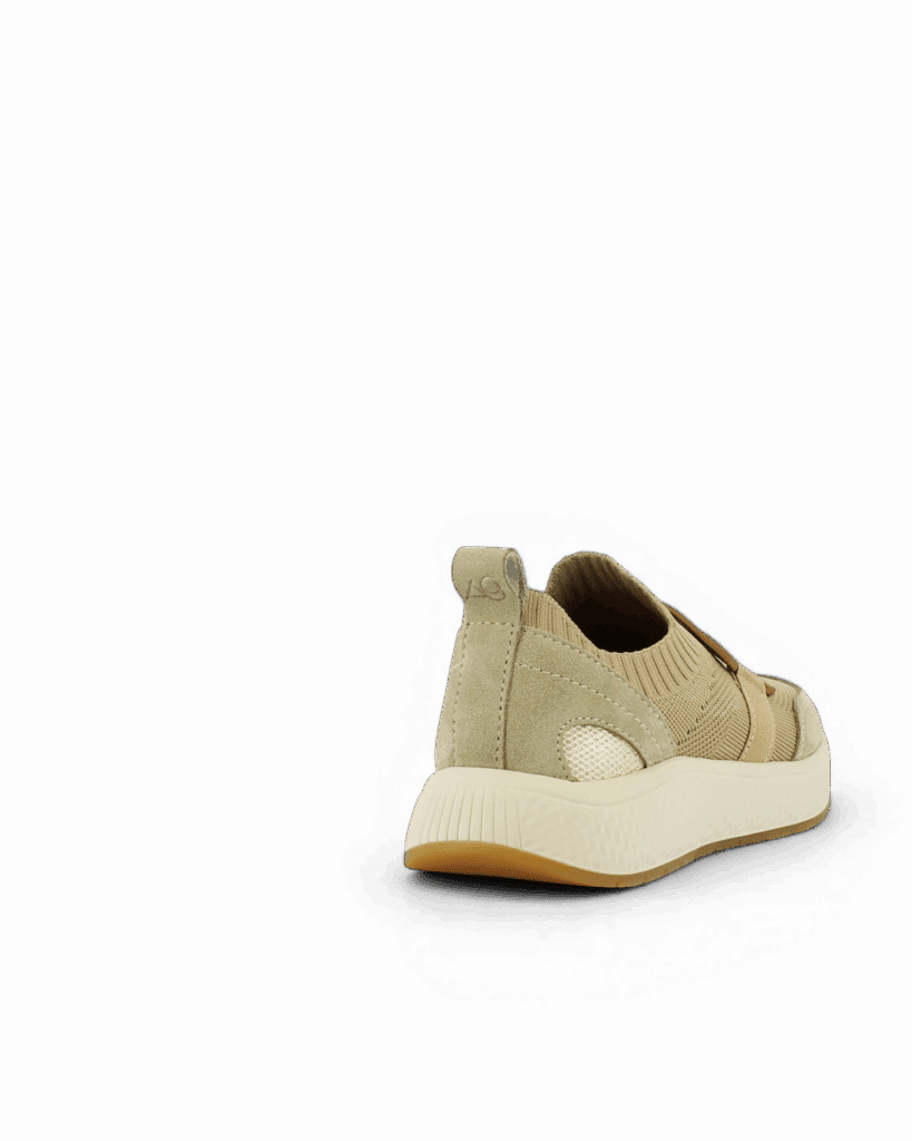 Mocassin basket femme beige