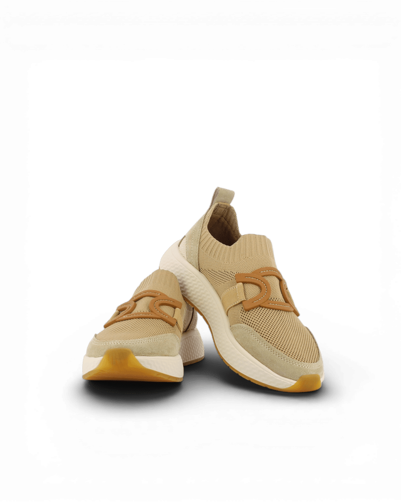 mocassin basket femme beige