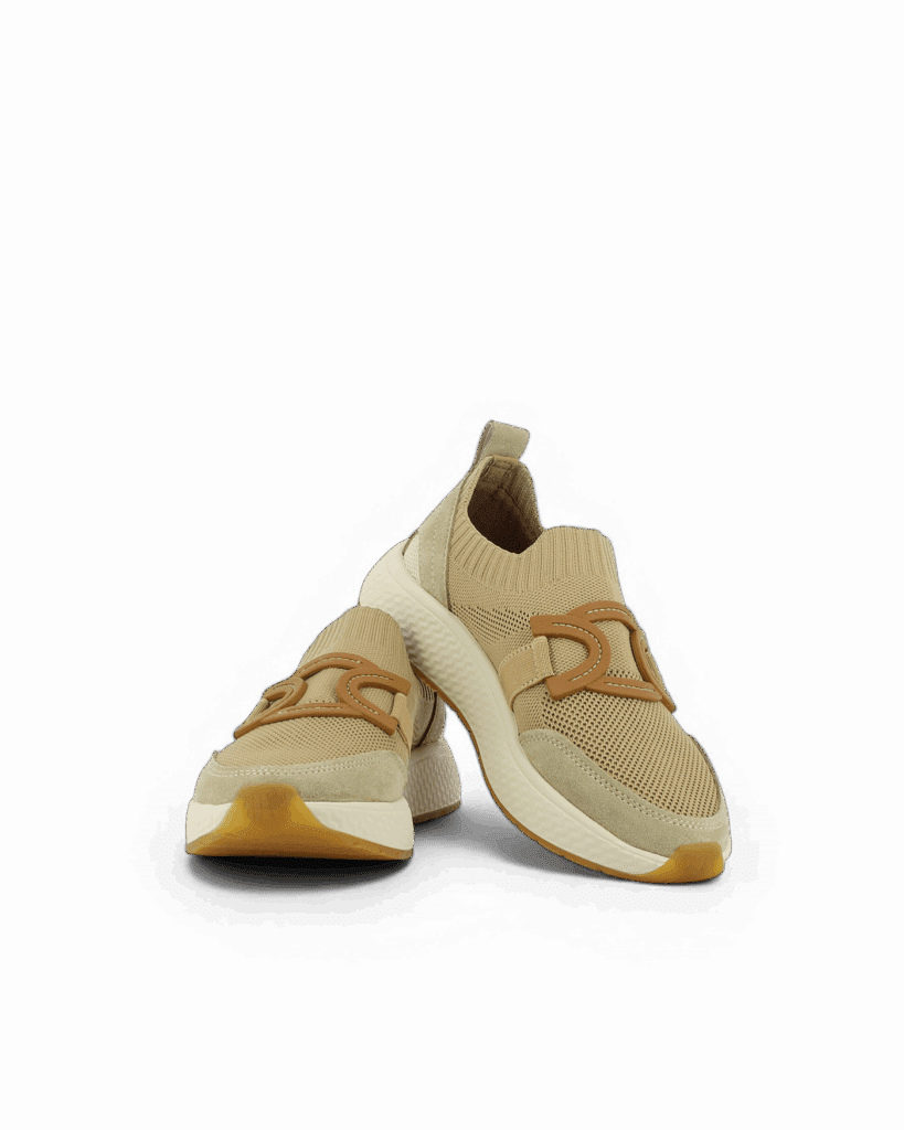 Mocassin basket femme beige