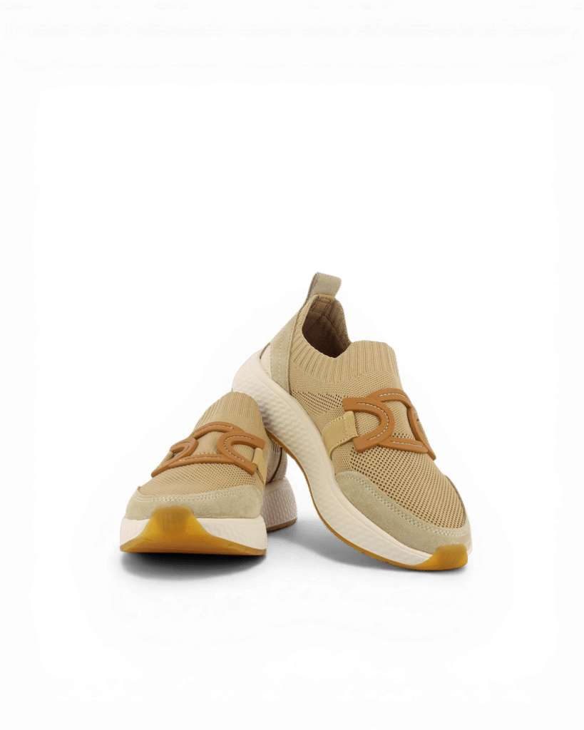 Mocassin basket femme beige Omega2
