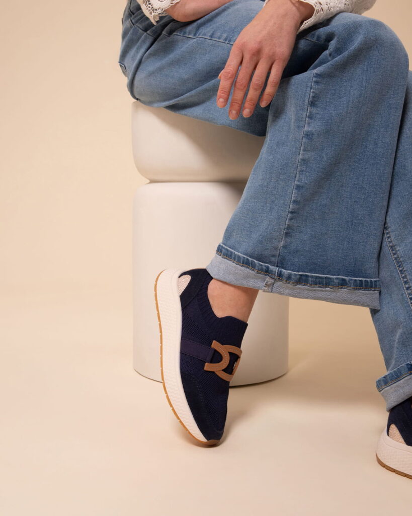 Mocassins sport femme marine