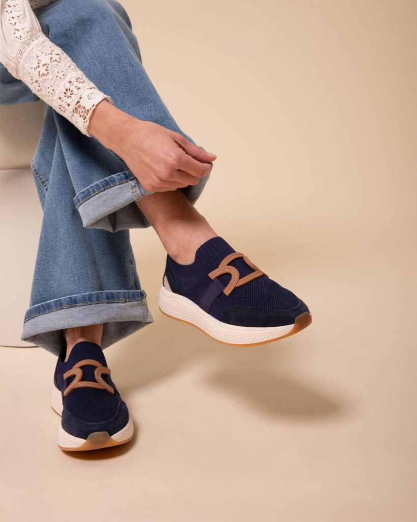 Mocassins sport femme marine