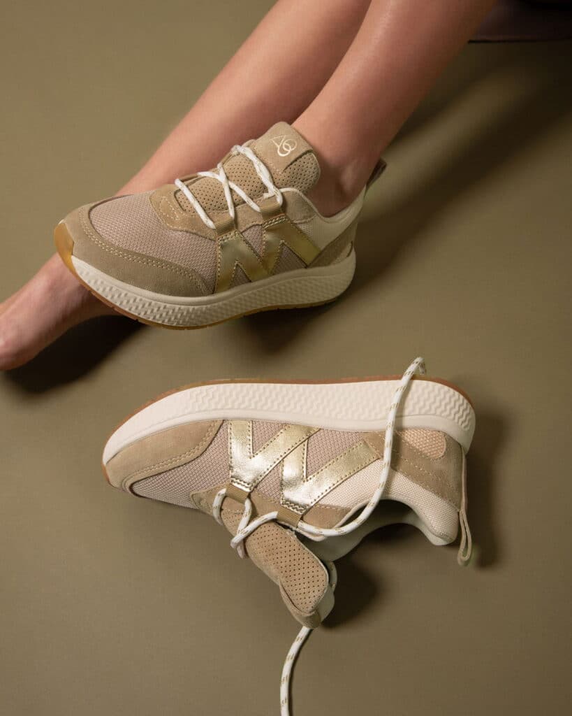 Basket plateforme beige