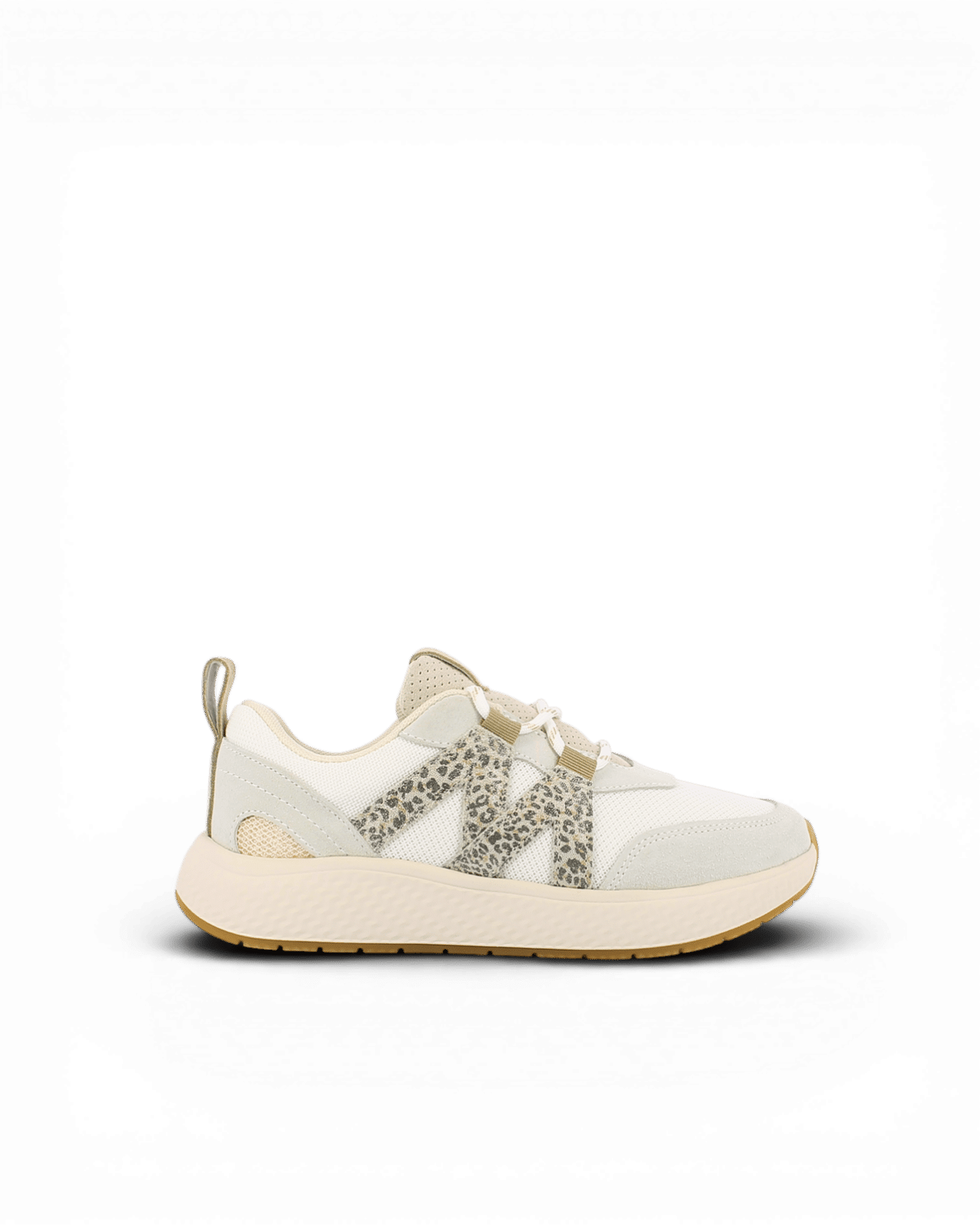 basket plateforme femme blanche et léopard