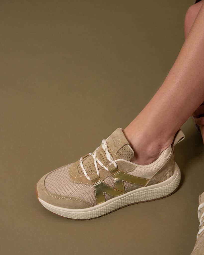 Basket plateforme beige