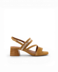 Sandale à talon camel