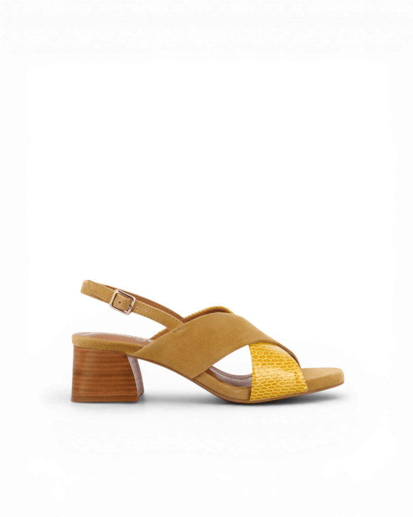 Sandale a talons camel