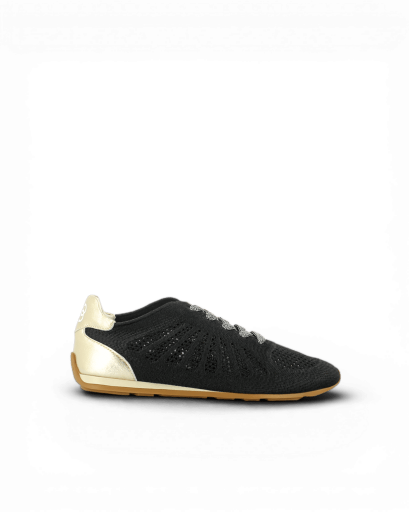 basket en toile femme noir