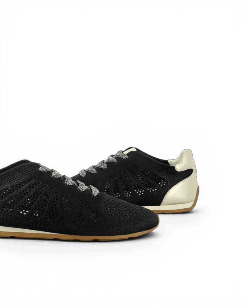 Basket en toile femme noire