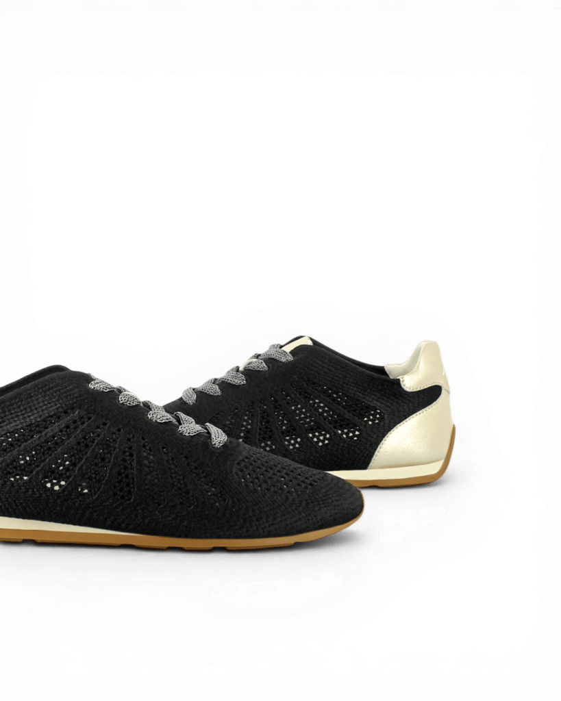 Basket en toile femme noire Zouk