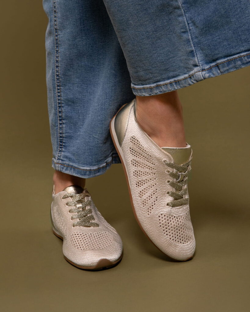 Basket toile femme beige