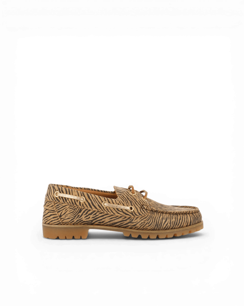 Mocassin bateau femme zèbre