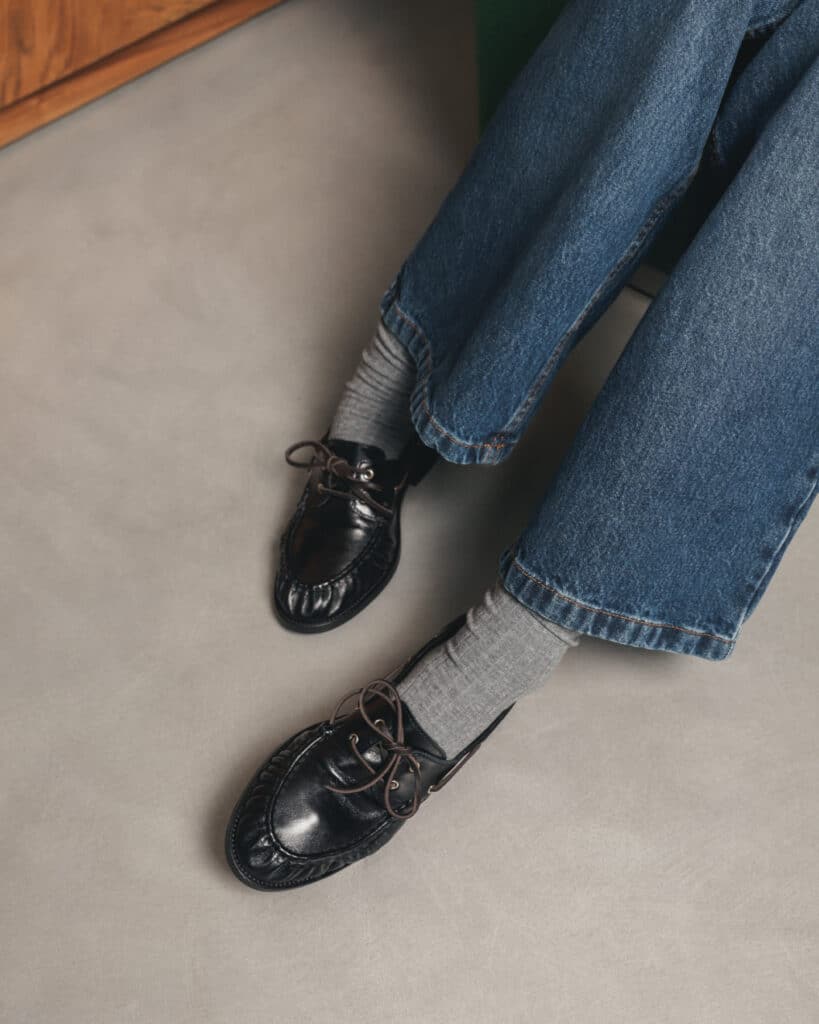 Mocassin bateau femme cuir elina