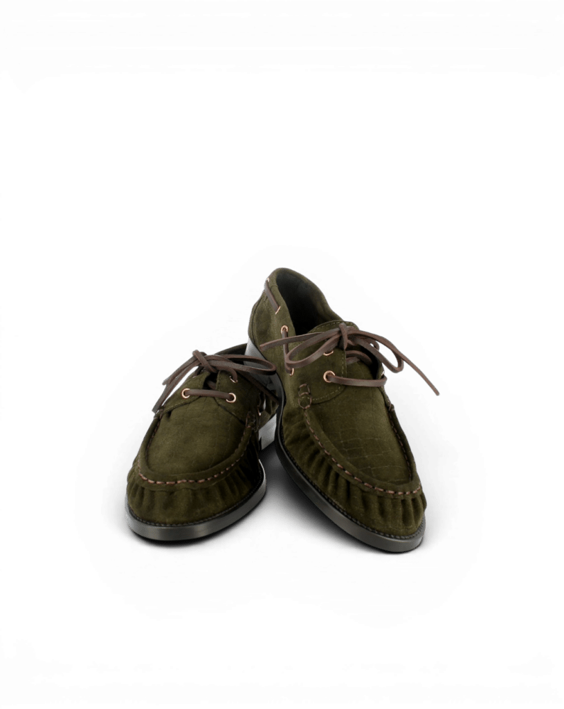 Mocassin lacet femme kaki Elina