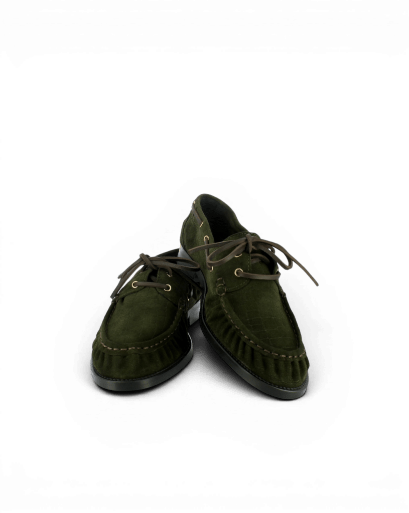 Mocassin lacet femme kaki Elina