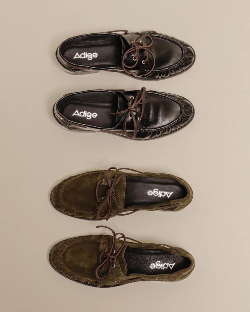 Mocassin lacet femme kaki elina