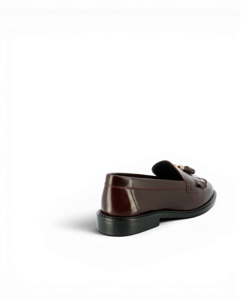 Mocassins à gland cuir prune Emy