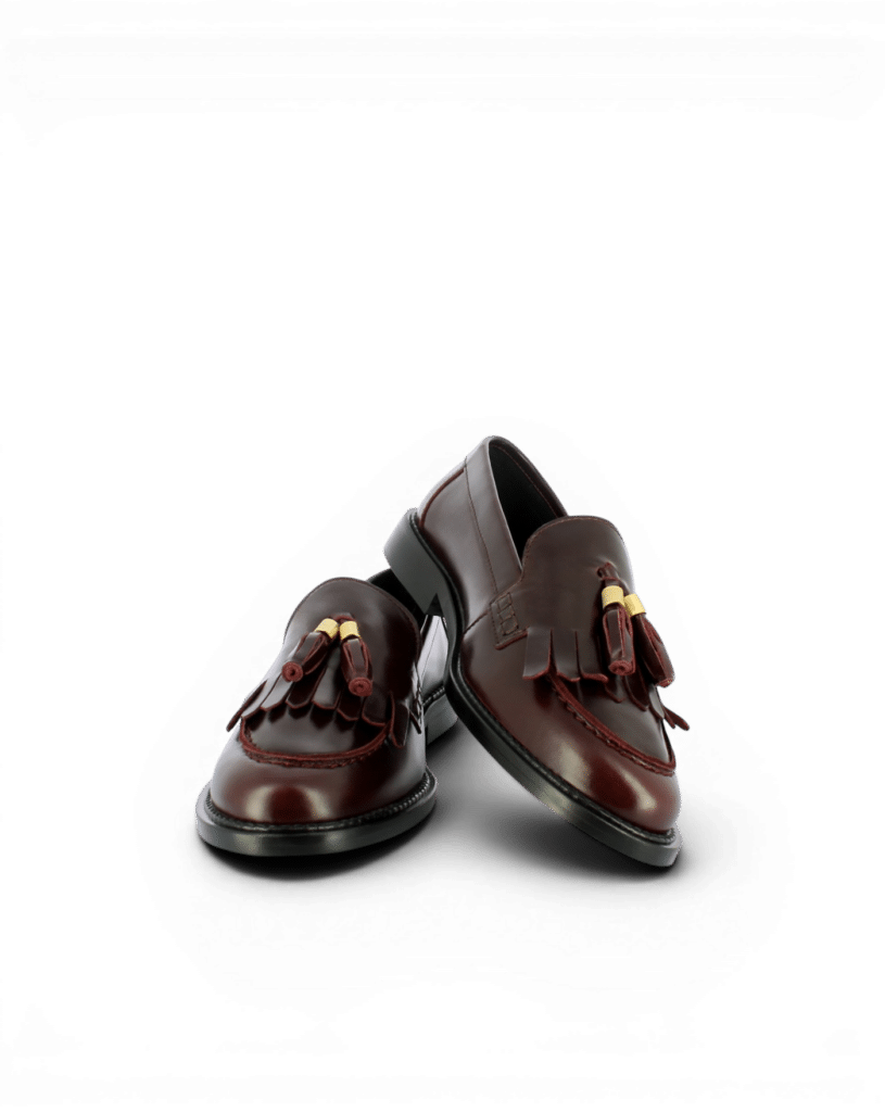 Mocassins à gland cuir prune Emy