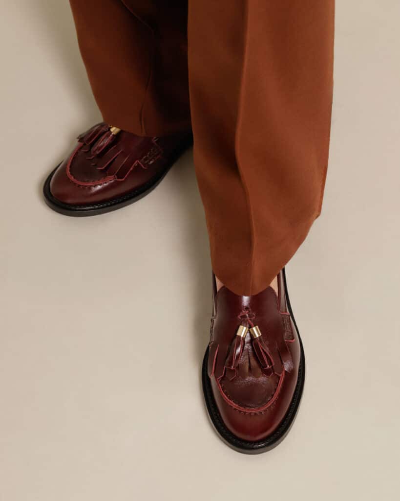 Mocassins à gland cuir prune emy