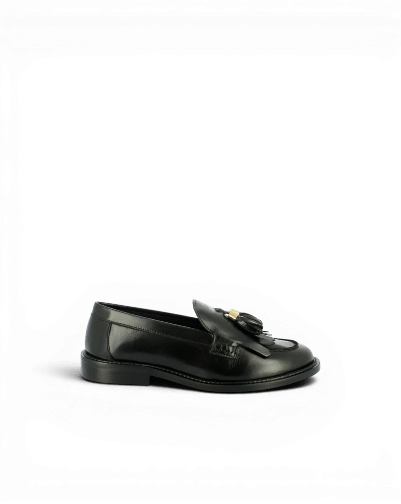 Mocassins à gland femme noir Emy