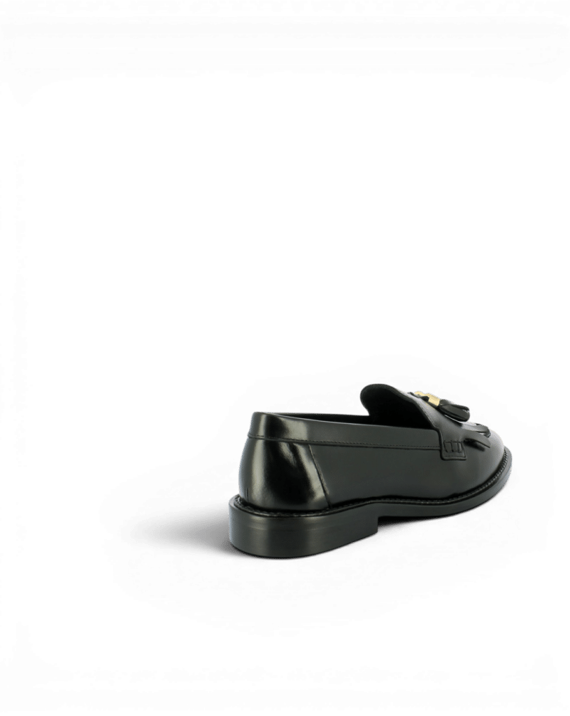 Mocassins à gland femme noir Emy