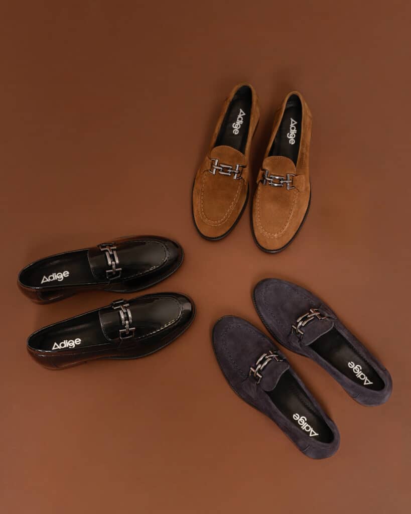 Mocassin en daim femme noix eve