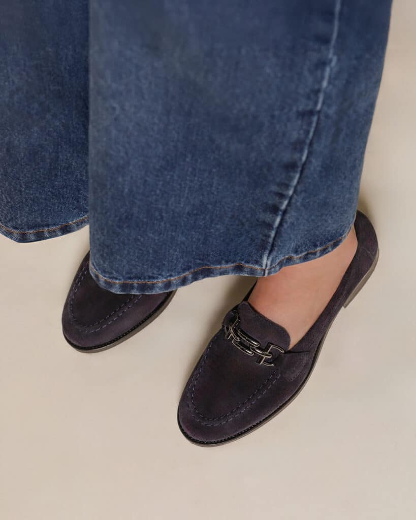 Mocassin bijoux femme marine eve