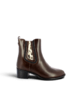 Bottine cuir marron femme moka Daka