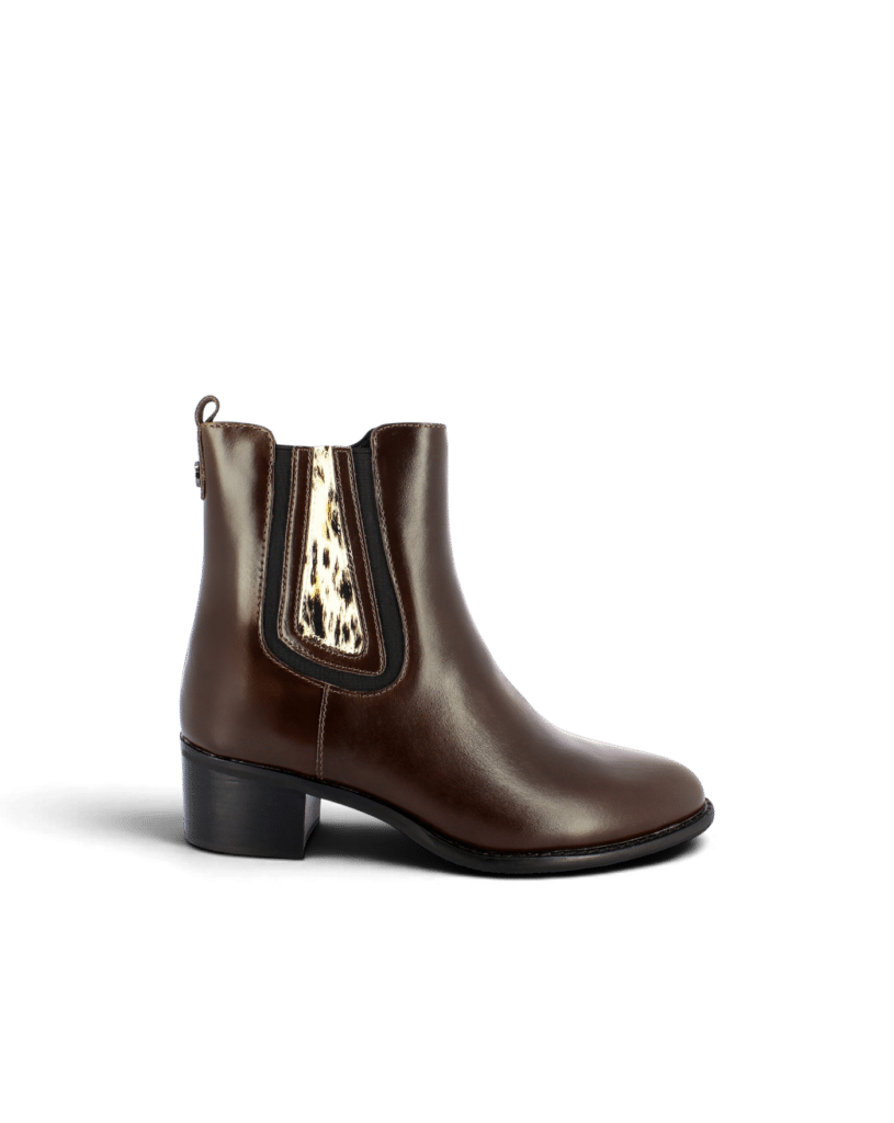 Bottine cuir marron femme moka Daka