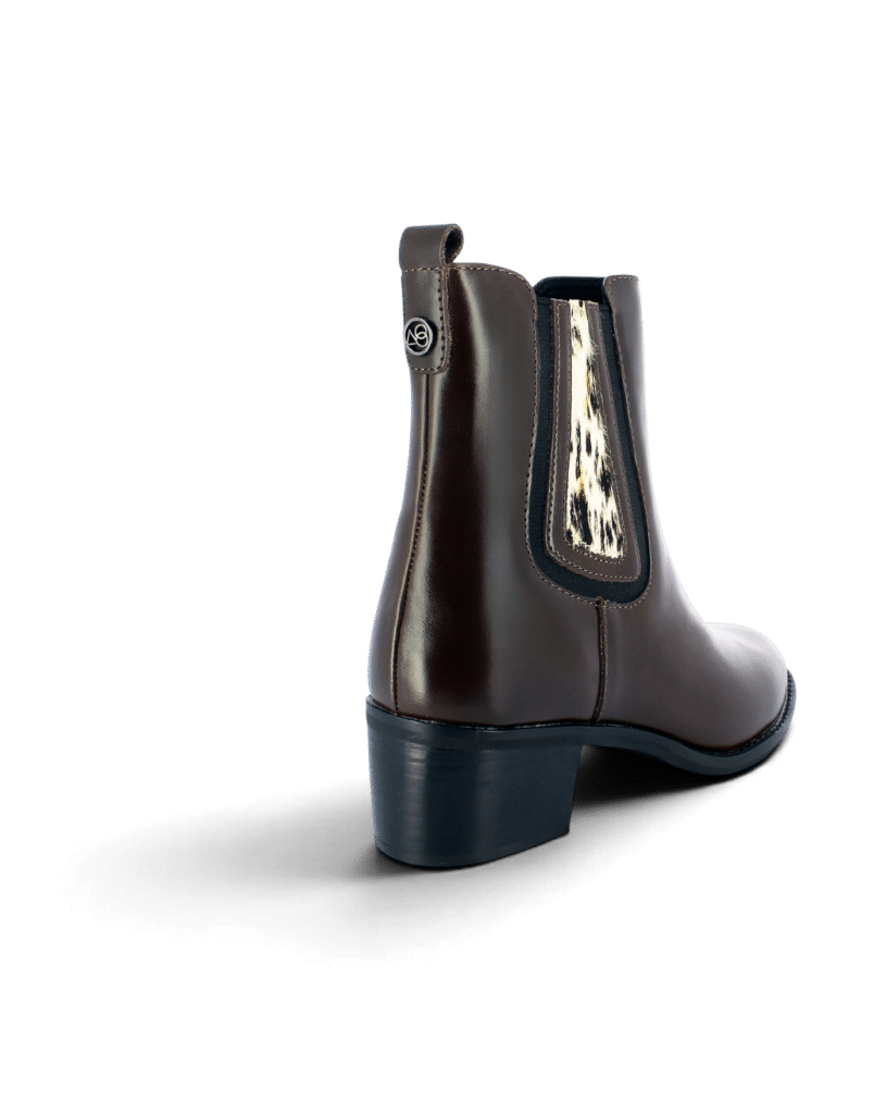Bottine cuir marron femme moka Daka