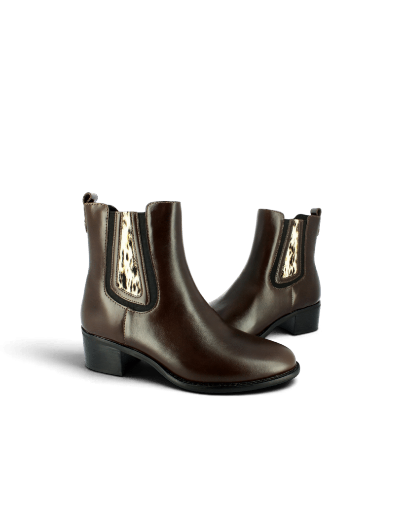 Bottine cuir marron femme moka Daka